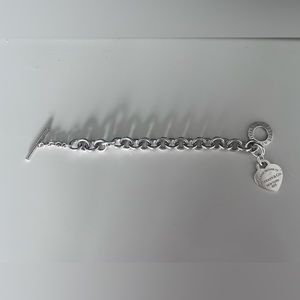 RETURN TO TIFFANY HEART TAG BRACELET SILVER